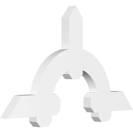 Ekena Millwork Ericson Architectural Grade PVC Gable Bracket, 36"W x 21"H x 2"D x 4"F, 14/12 Pitch GBP036X21X0204ERI00
